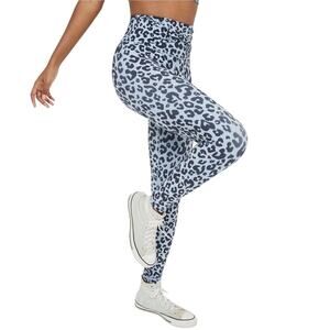 OFFLINE by Aerie Real Me Twist Leggings Womens M Blue Leopard Print Hi-Rise Yoga